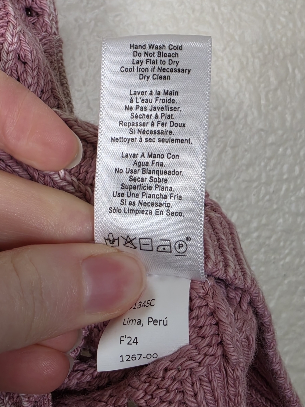 Nation LTD Lilac Lina Pointelle Sweater Top S - Picture 6 of 6